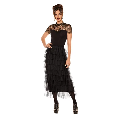 Black Layered Tulle Skirt