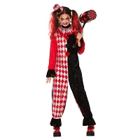 Kids Red and Black Clown Costume