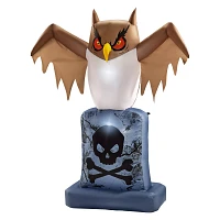 4.5 Ft. Owl Tombstone Light-Up Inflatable Decoration