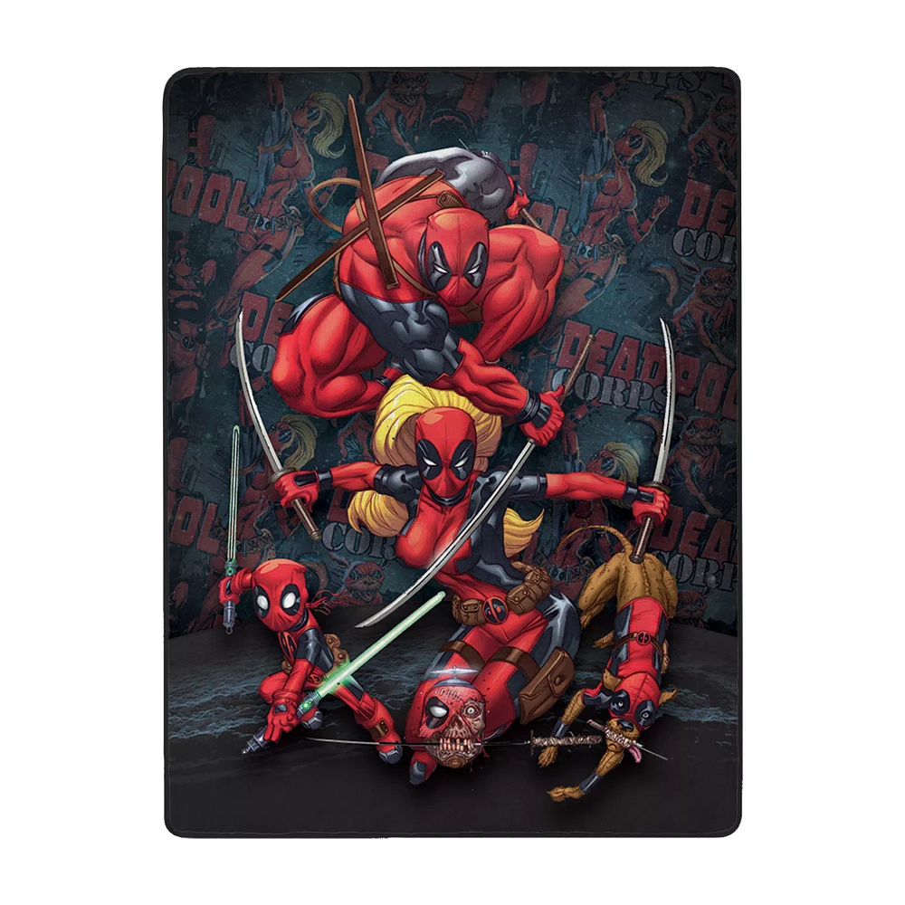 Deadpool Family Fleece Blanket