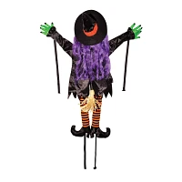 Wrong Way Witch Decoration