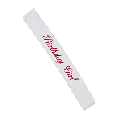 Lace Birthday Girl Sash