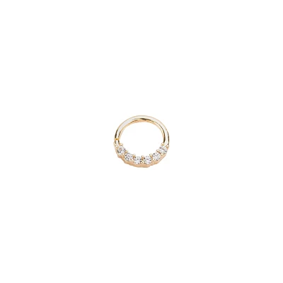 CZ Seamless Septum Ring - 16 Gauge