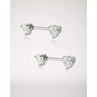 Clear CZ Heart Nipple Barbells