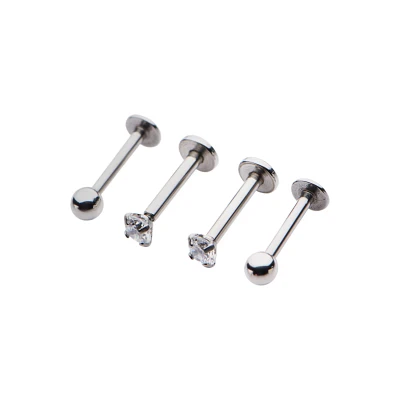 Multi-Pack CZ Labret Lip Rings Pack