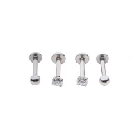 Multi-Pack CZ Labret Lip Rings Pack