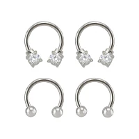 Multi-Pack CZ Horseshoe Rings - 2 Pair