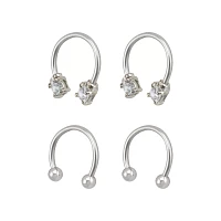 Multi-Pack CZ Horseshoe Rings - 2 Pair