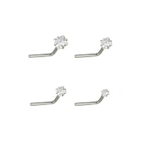 Multi-Pack CZ L-Bend Nose Rings