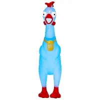 Blue Squeeze Plastic Chicken