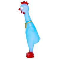 Blue Squeeze Plastic Chicken