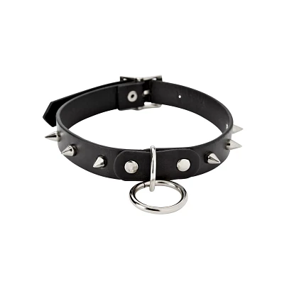 Ring Spiked Choker Necklace