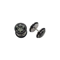 Glow In The Dark Leaf Fake Plugs - 16 Gauge