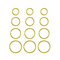 Multi-Pack Goldtone Hoop Nose Rings