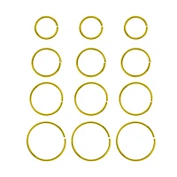 Multi-Pack Goldtone Hoop Nose Rings