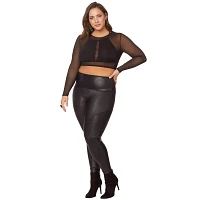 Long Sleeve Mesh Crop Top