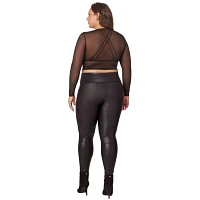 Long Sleeve Mesh Crop Top