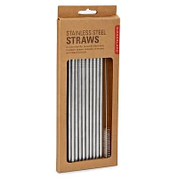 Reusable Stainless Steel Straws - 10 Pack