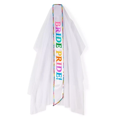 Bride Pride Sash and Veil