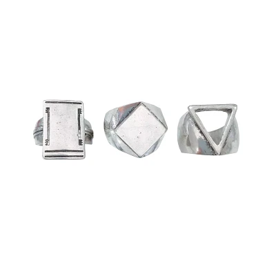 Multi-Pack Metal Statement Rings - 3 Pack