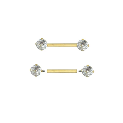CZ Nipple Barbells