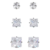 Multi-Pack CZ Stud Earrings – 3 Pair