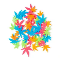 Black Light Weed Leaf Decals - 50 Pack