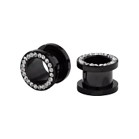 CZ Black Tunnel Plugs