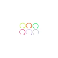 Multi-Pack Neon Hoop Nose Rings - 6 Pack