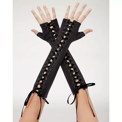 Long Black Lace Gloves