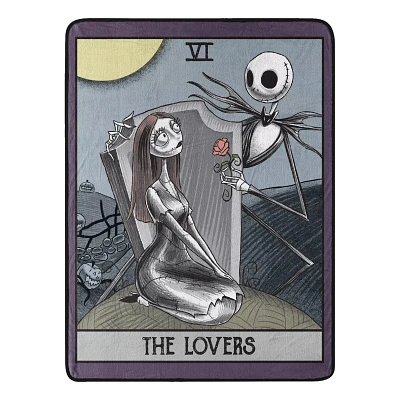 Tarot Card Jack Skellington and Sally Fleece Blanket – The Nightmare Before Christmas