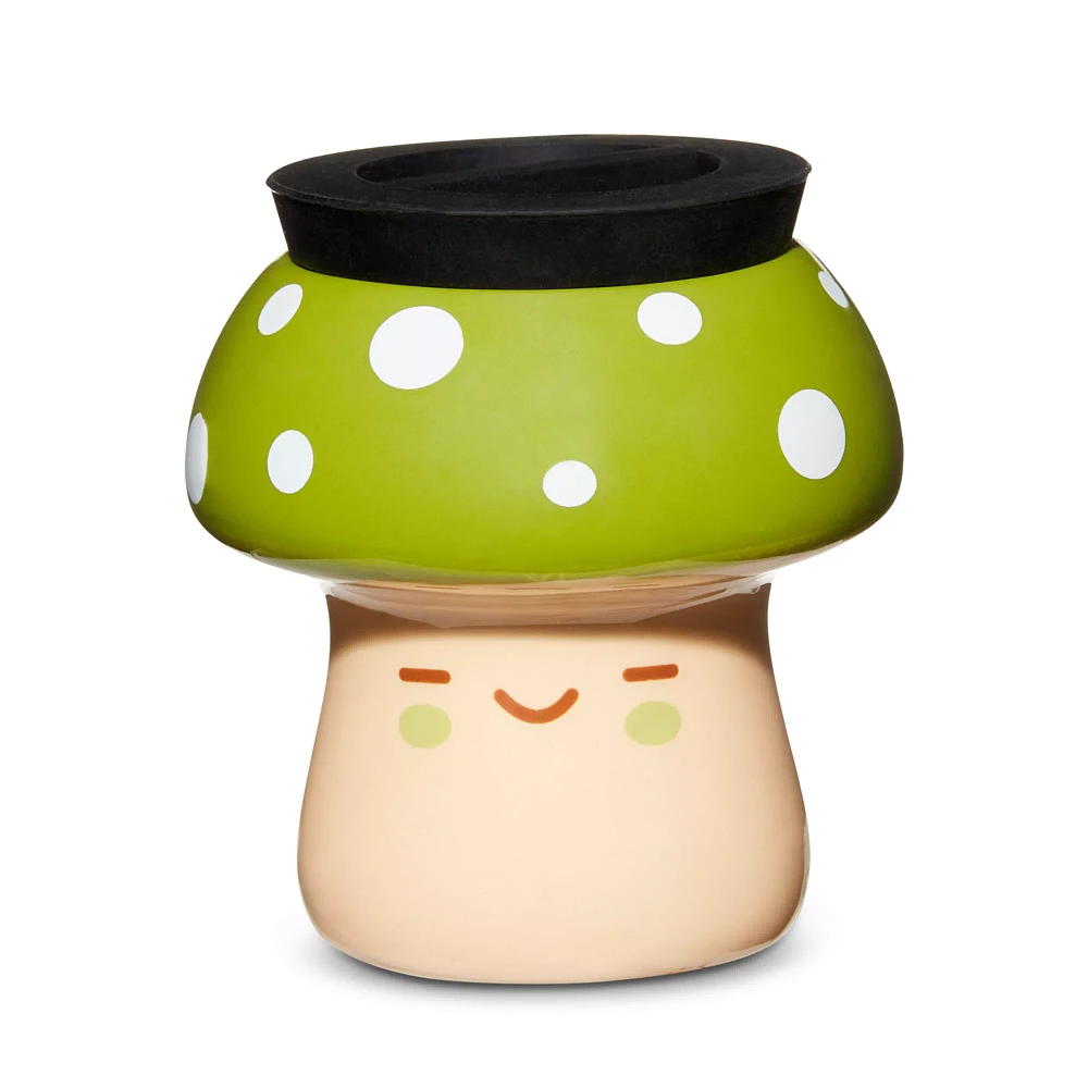 Green Smiling Mushroom Stash Jar - 3 oz.