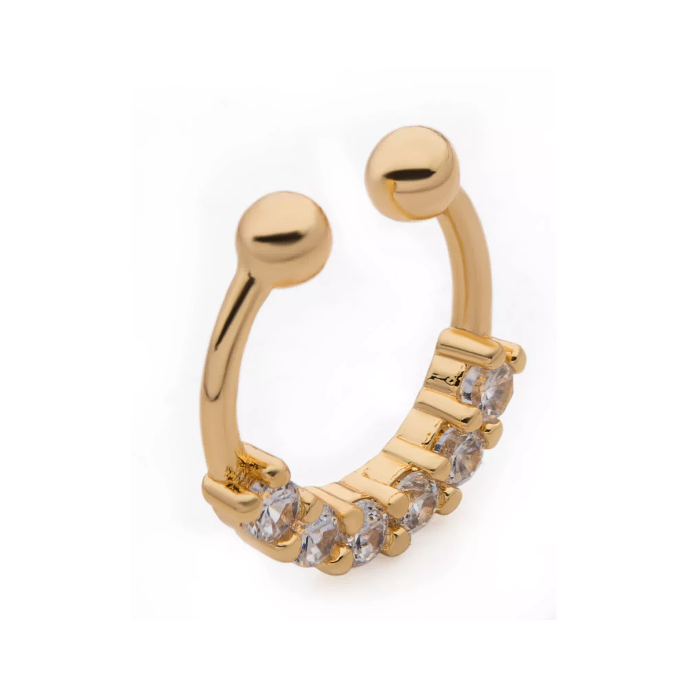 CZ Goldplated Fake Septum Ring