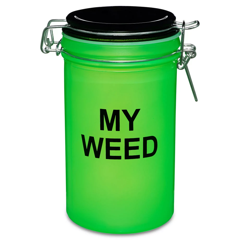 Neon Green My Weed Stash Jar - 16 oz.
