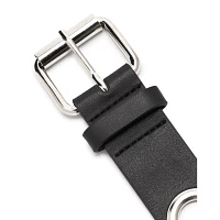 Black Large Eyelet Belt