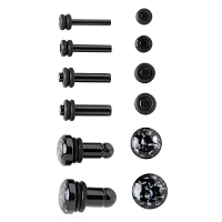 Multi-Pack Black Stone Plugs - 6 Pair