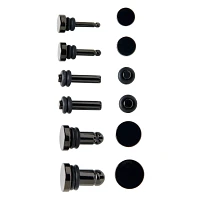 Multi-Pack Flat Top Black Plug Set - 6 Pair