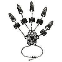 Black CZ Gothic Hand Armor