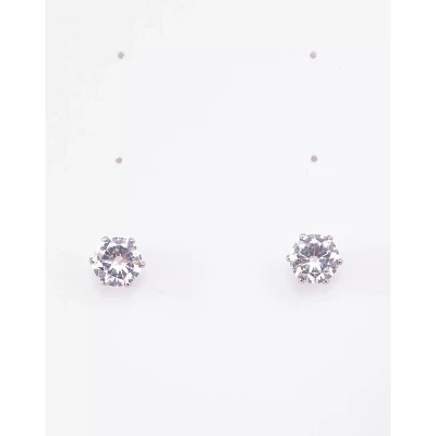 CZ Faux Diamond Stud Earrings