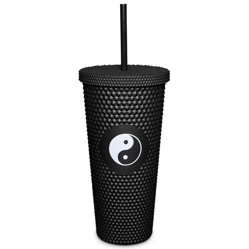 Textured Yin Yang Cup with Straw - 24 oz.