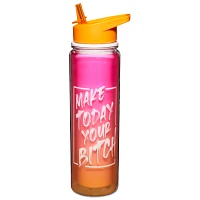 Ombre Make Today Your Bitch Water Bottle with Straw - 18 oz.