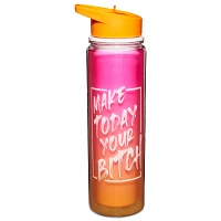 Ombre Make Today Your Bitch Water Bottle with Straw - 18 oz.