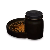 Celestial Sun and Weed Leaf Stash Jar and Sun Ashtray