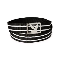 Black and White Stripe Playboy Bunny Belt