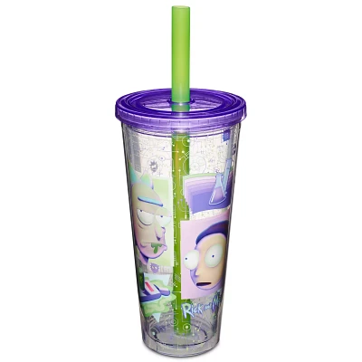 Cyber Rick and Morty Cup with Straw - 24 oz.