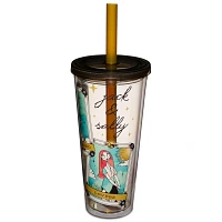 Jack Skellington and Sally Tarot Card Cup with Straw 24 oz. - The Nightmare Before Christmas