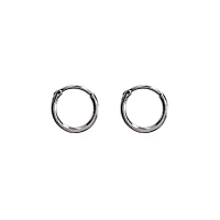 CZ Silvertone Hoop Earrings