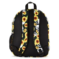 Black Sunflower and Skull Backpack