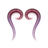 Pink and Purple Iridescent Spiral Tapers