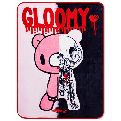 Gloomy Bear Skeleton Fleece Blanket